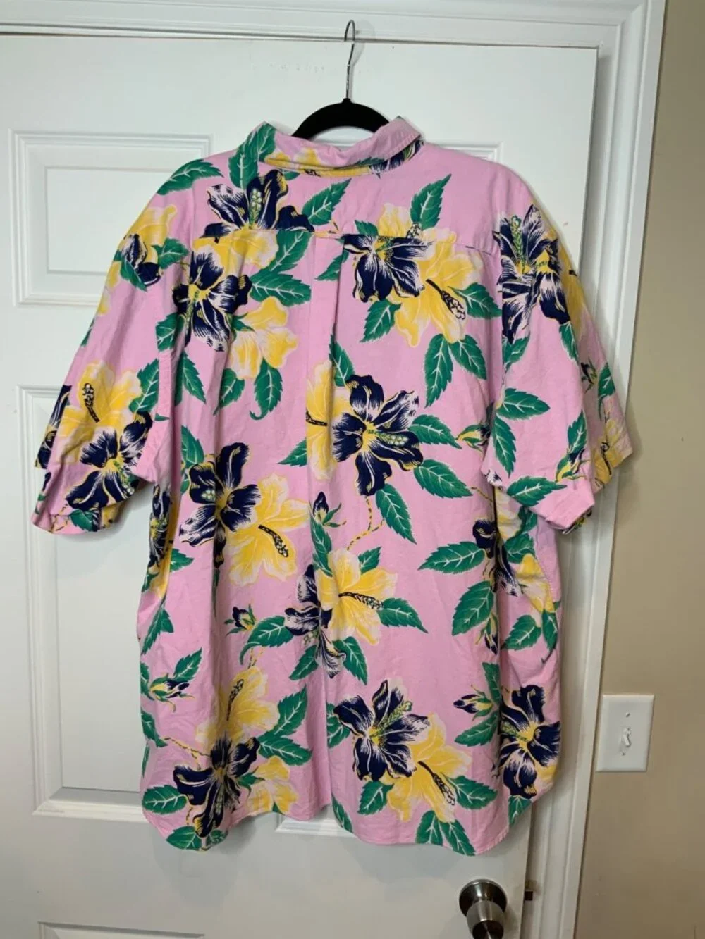 Polo Ralph Lauren Pink Tropical Print Short Sleeve Button-Up Shirt,  Size 3XL